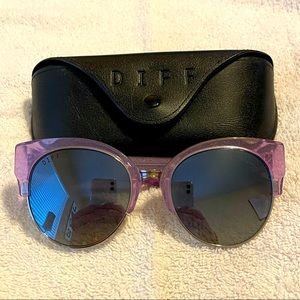 DIFF Stella Amethyst Glitter Polarized Sunglasses